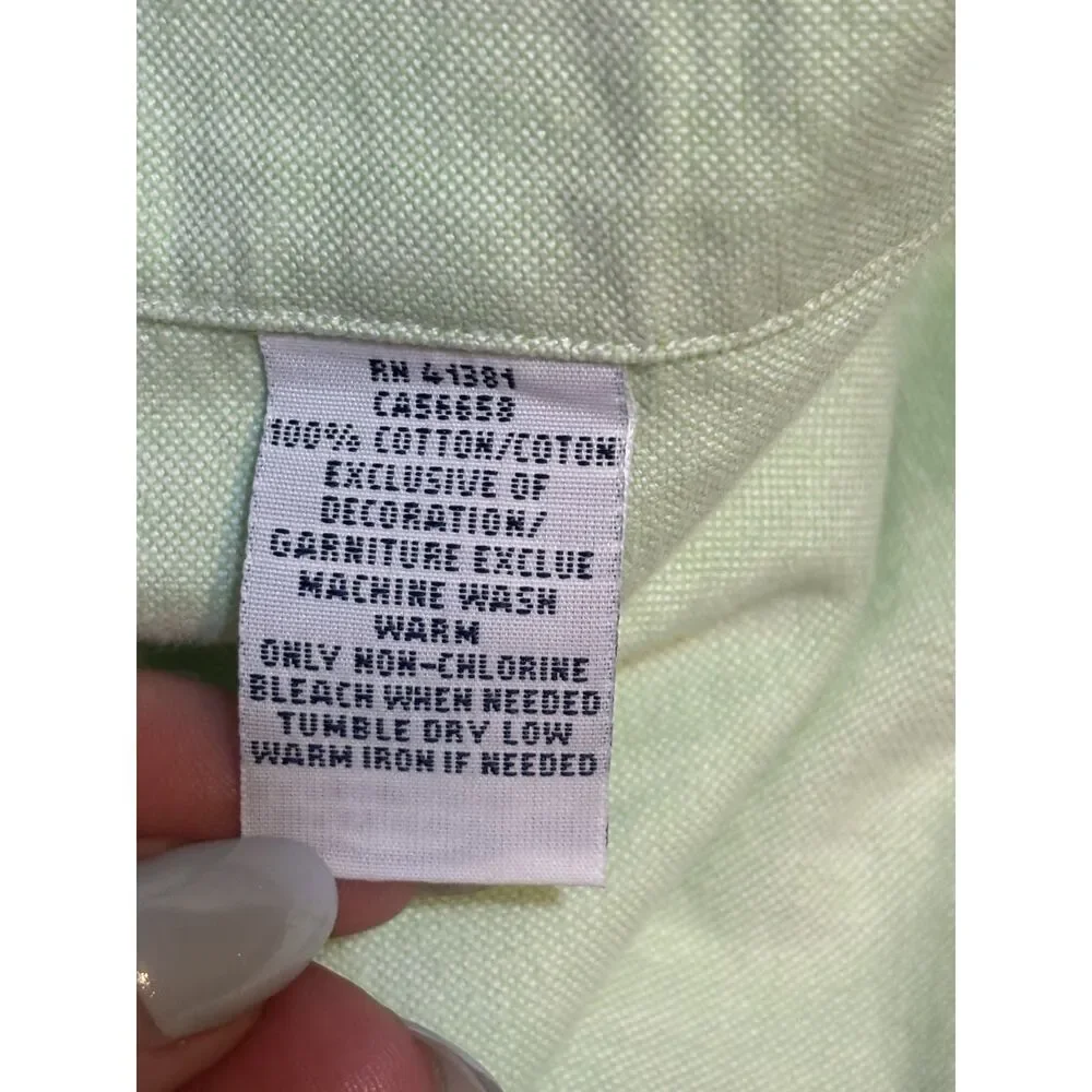 Ralph Lauren Men's XL Mint Green 100% Cotton Button Down Shirt
